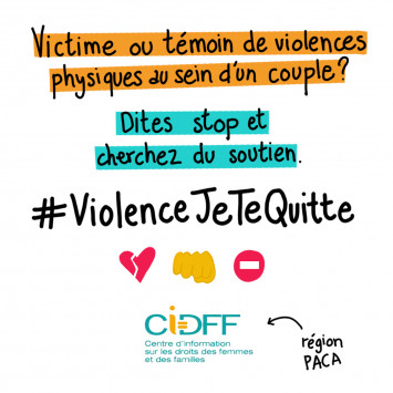 (Visuel : CIDFF campagne #ViolenceJeTeQuitte / Lili Sohn)